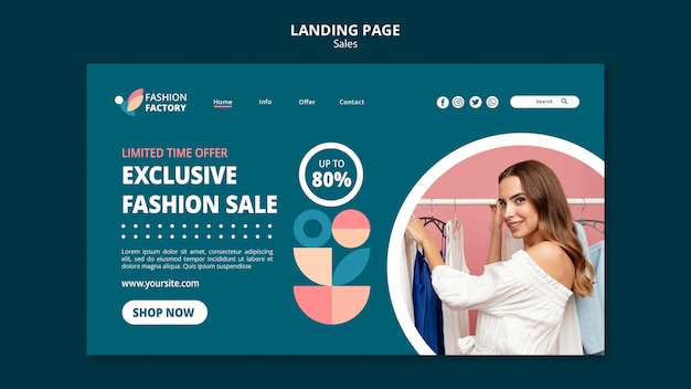 Fashion Sale Vorlage Landing Page