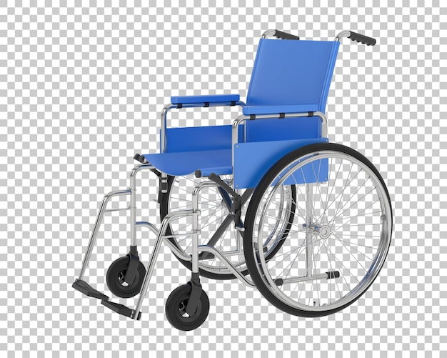 Fauteuil roulant sur fond transparent illustration de rendu 3d