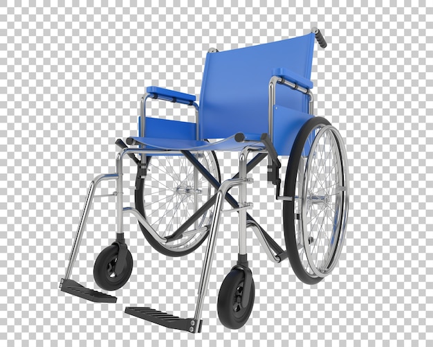 Fauteuil roulant sur fond transparent illustration de rendu 3d