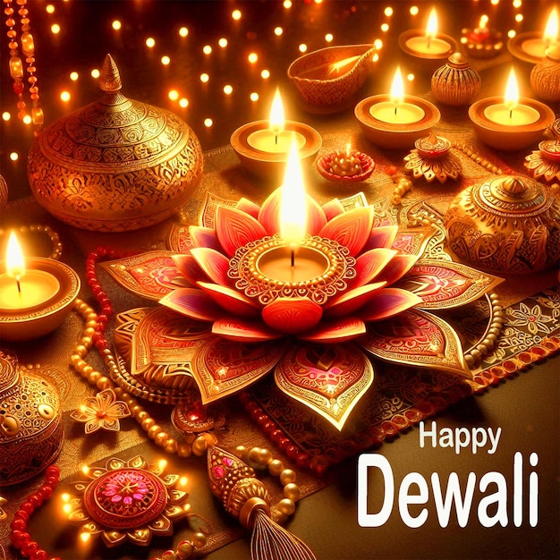 felice dewali appeso luci festivalabstract diya