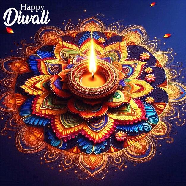 Felice Diwali sullo sfondo