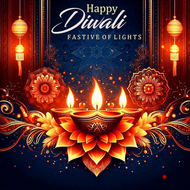 Felice Diwali sullo sfondo