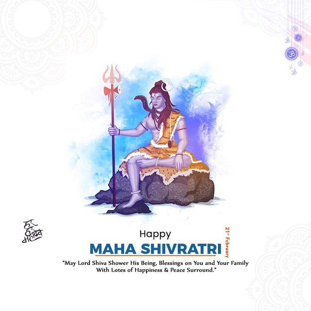 PSD feliz maha shivratri, festival tradicional indiano