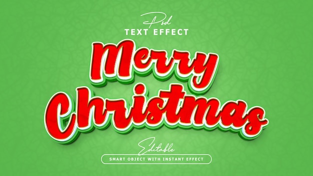 PSD feliz natal estilo de texto 3d