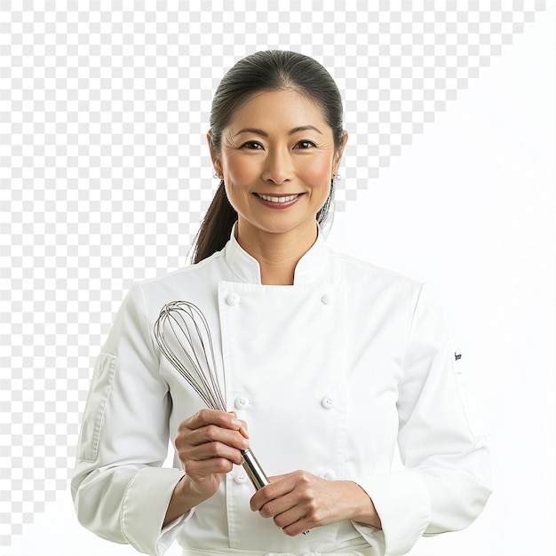 PSD une femme chef avec une spatule à la main