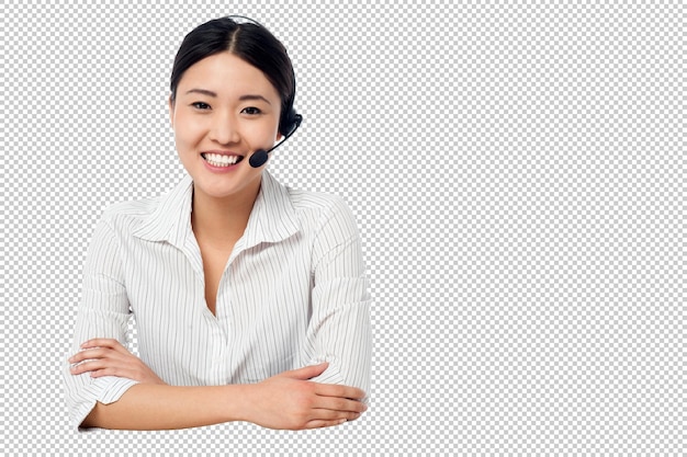 PSD une femme avec un microphone qui dit microphone