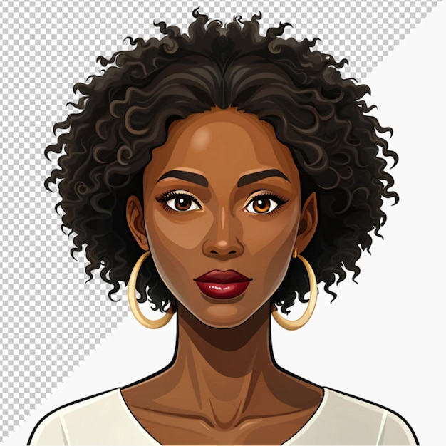 PSD une femme noire en 3d