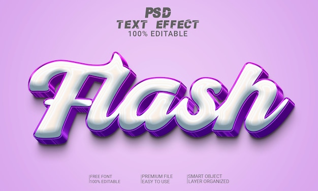 PSD fichier psd flash à effet de texte 3d