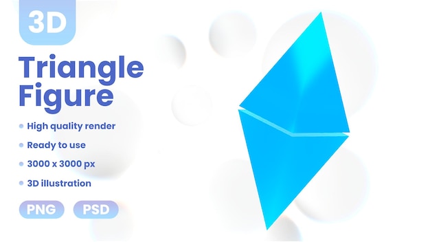 PSD figure de triangle 3d