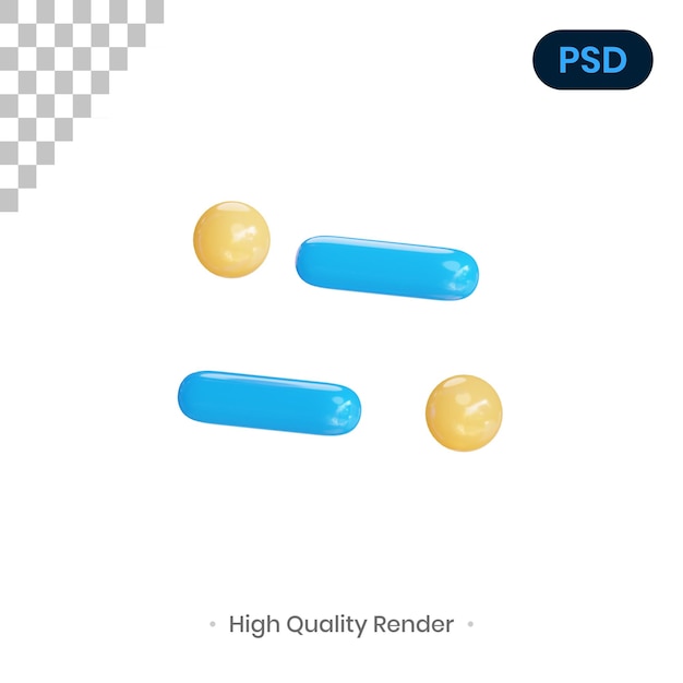 PSD filtre illustration de rendu 3d psd premium