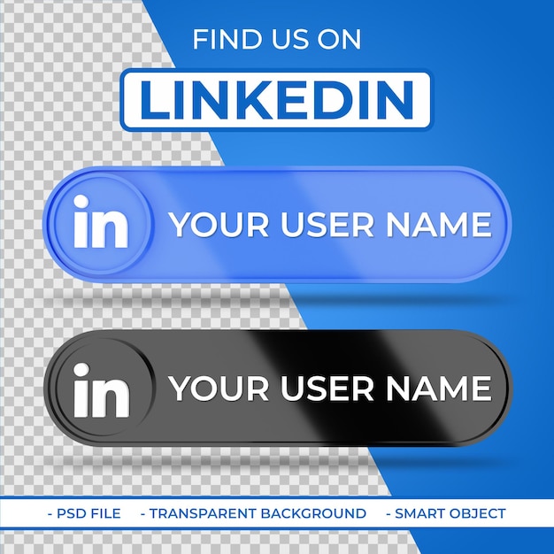 Finden Sie uns auf Linkedin Social Media 3d Icon