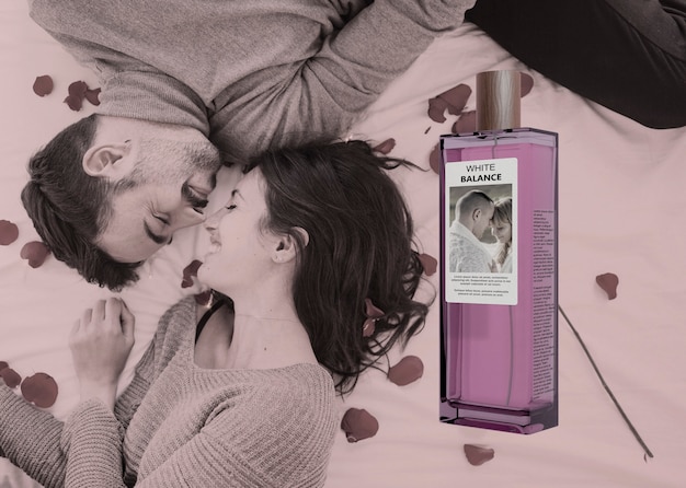 PSD flacon de parfum pour couple