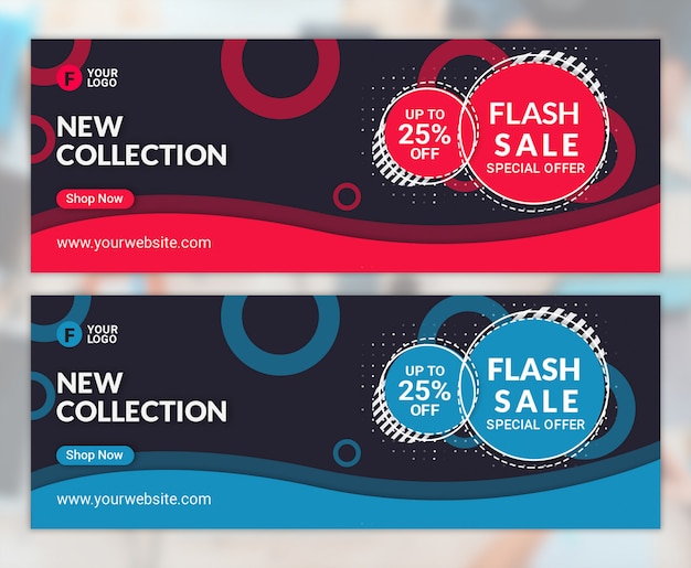 PSD flash sale banner vorlage