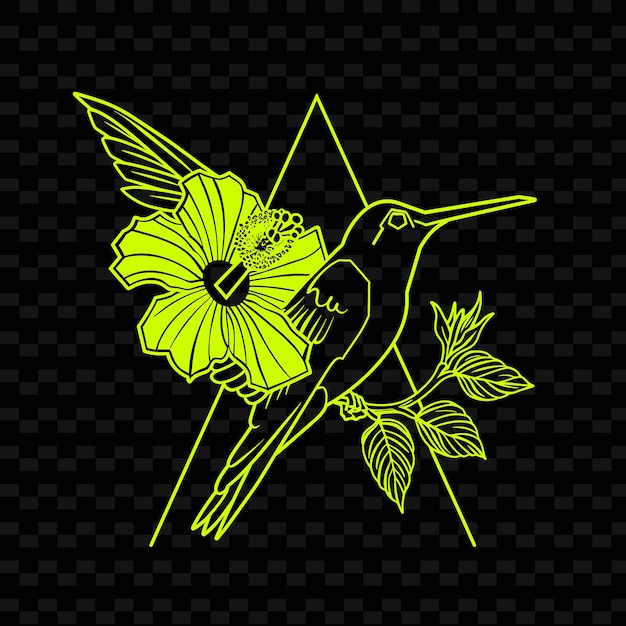 PSD une fleur jaune avec un oiseau dessus et les mots citation le mot citation dessus