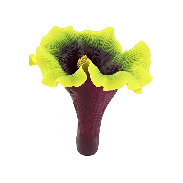 PSD flor de lírio calla amarelo e roxo vibrante