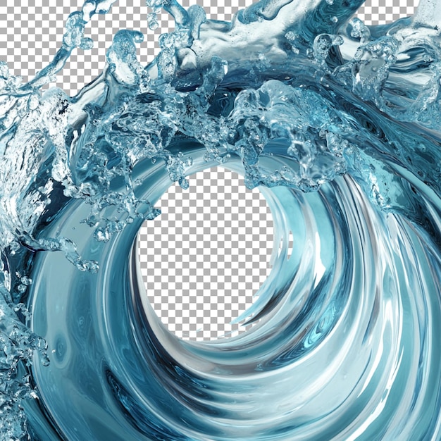 Flüssigkeits-Splash-Gel-Textur auf durchsichtigem Hintergrund Ai generiert