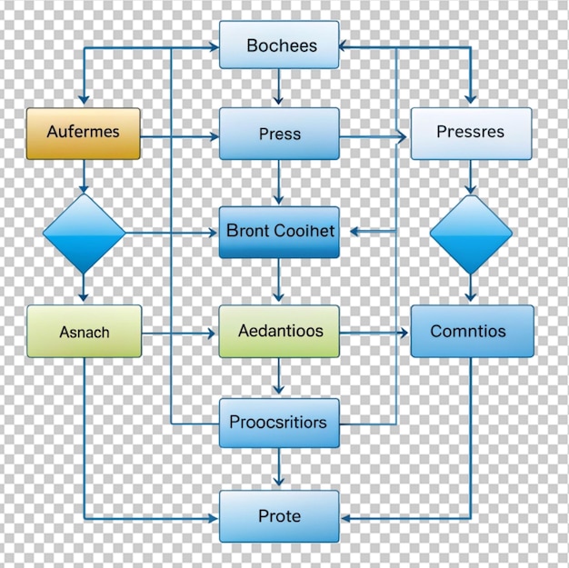 PSD flussdiagramm für die automatisierung von geschäftsprozessen