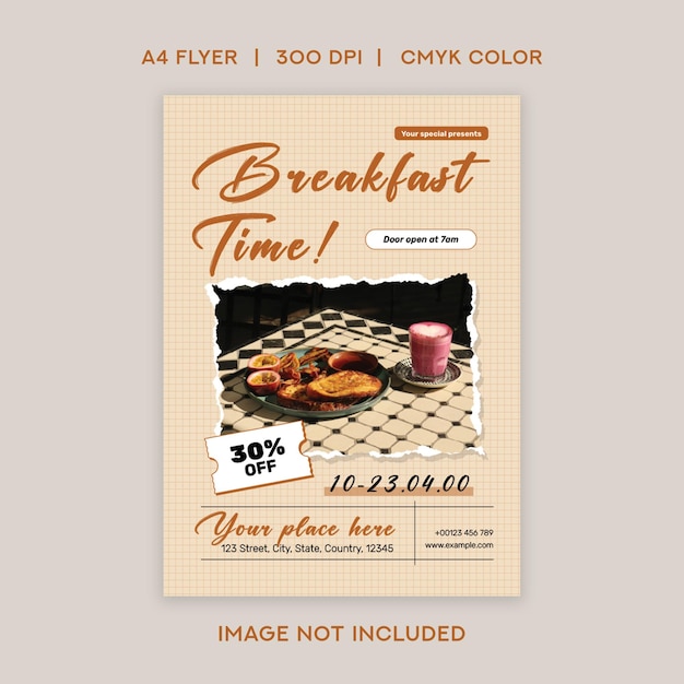 Flyer du petit déjeuner