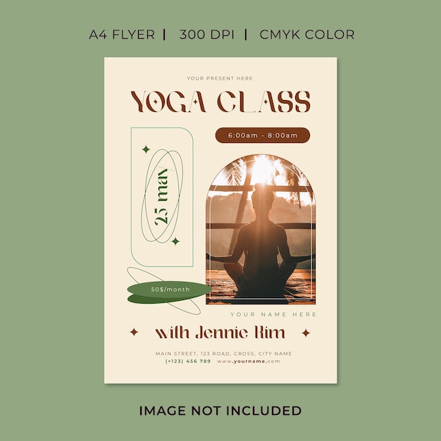 Flyer zum Yoga-Kurs