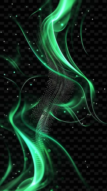 un fond fractal abstrait vert avec une spirale verte et noire