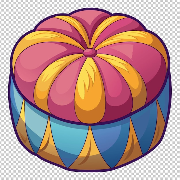 PSD fond de pouf de dessin animé transparent