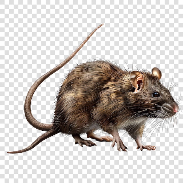 PSD fond de rat transparent élément réaliste sur fond transparent