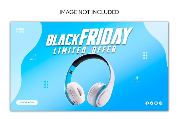 PSD fones de ouvido black friday venda saocila media design instagram facebook