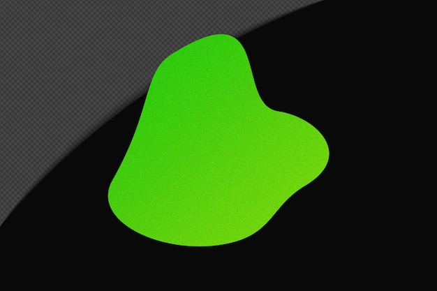 Formes abstraites Elément de gradient granuleux transparent avec modèle de couleur vert néon design psd png