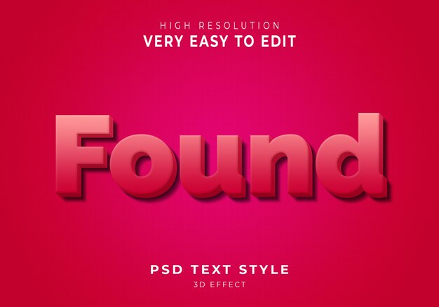 PSD foun modern text effect