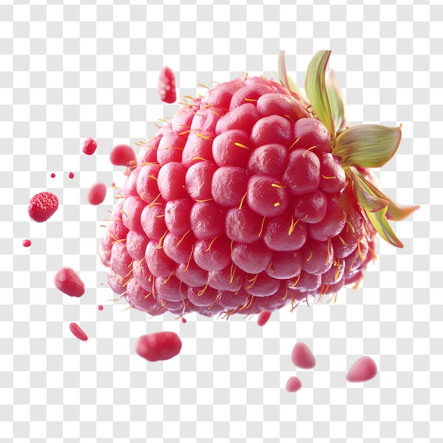 PSD une framboise avec un peu d'eau dessus