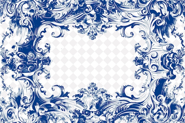 PSD frame barroco fronteira com detalhes ornamentados e design dramático designs abstratos png criativos