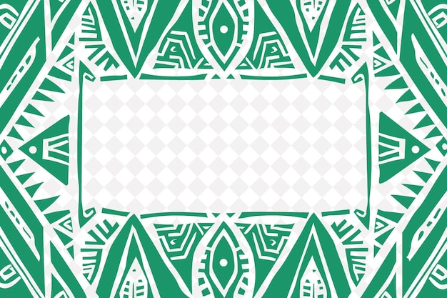 PSD frame border tribal com padrões ousados e formas geométricas designs abstratos png criativos