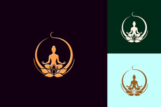 PSD friedliches chinesisches yoga mit zen-design einfaches und beruhigendes yoga png inspirierte china lunar icon designs