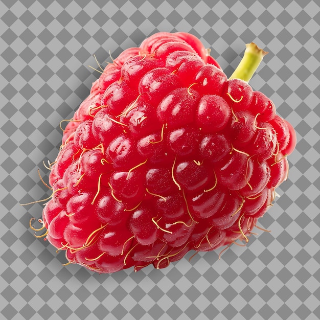 PSD fruit de framboise de petite forme ronde et de couleur rouge sucré un objet isolé sur un fond propre