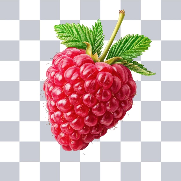 PSD fruit de framboise rouge frais sur fond blanc arrière-plan png transparent