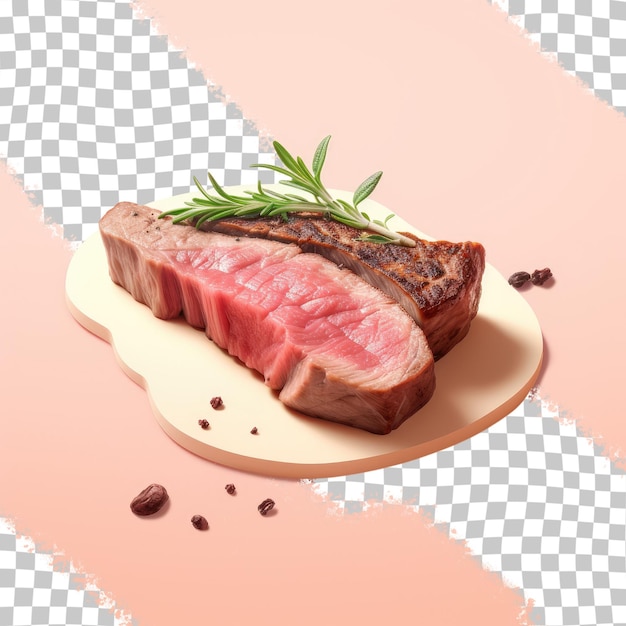 fundo transparente com um bife