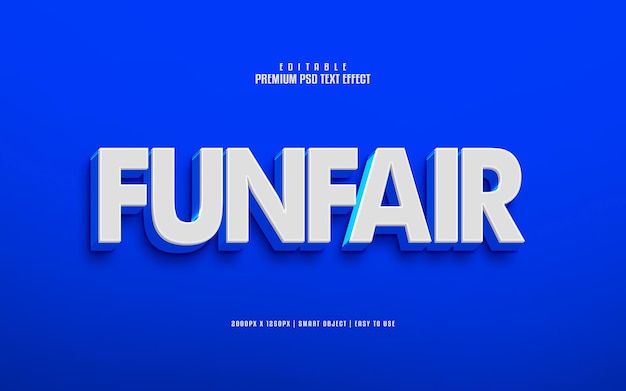 Funfair editierbarer psd-texteffekt