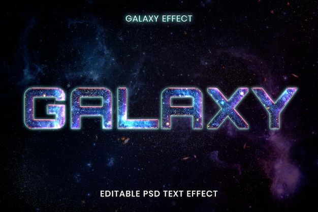 PSD galaxy editierbare psd-texteffektvorlage