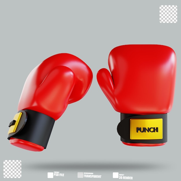 Gants de boxe Illustration 3D