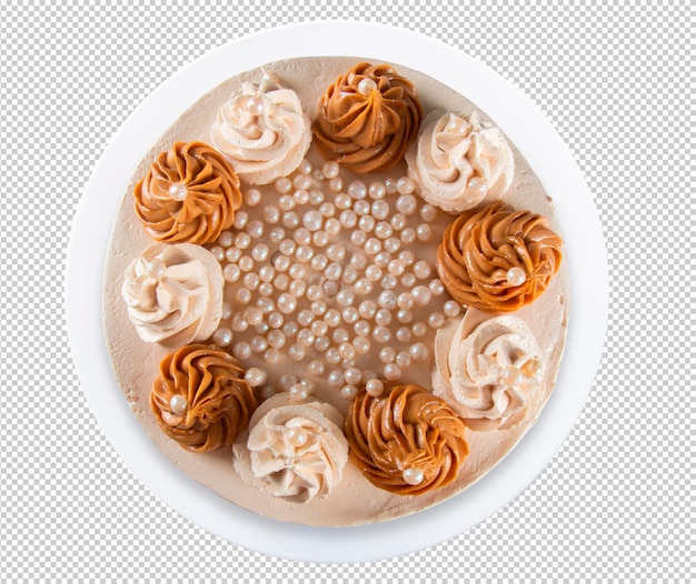 PSD gâteau avec glaçage à la crème png fond transparent