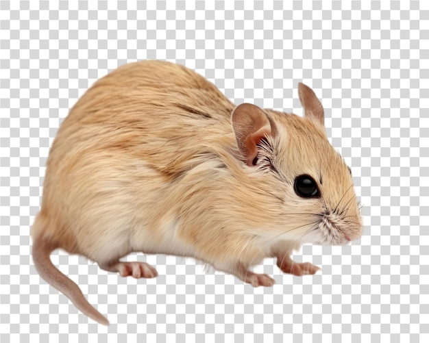 PSD gerbil che cerca cibo su uno sfondo trasparente