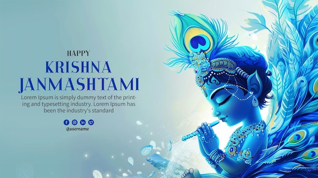 PSD glücklicher krishna janmashtami