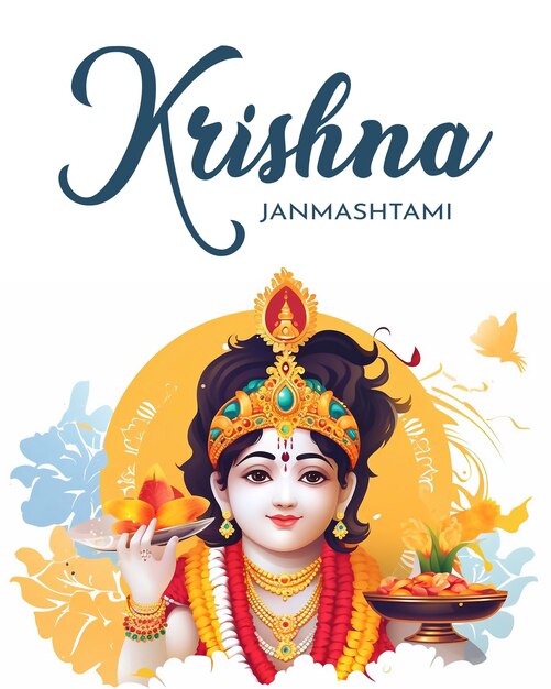 PSD glückliches krishna janmashtami hindu-festival-feiern für social-media-post-design