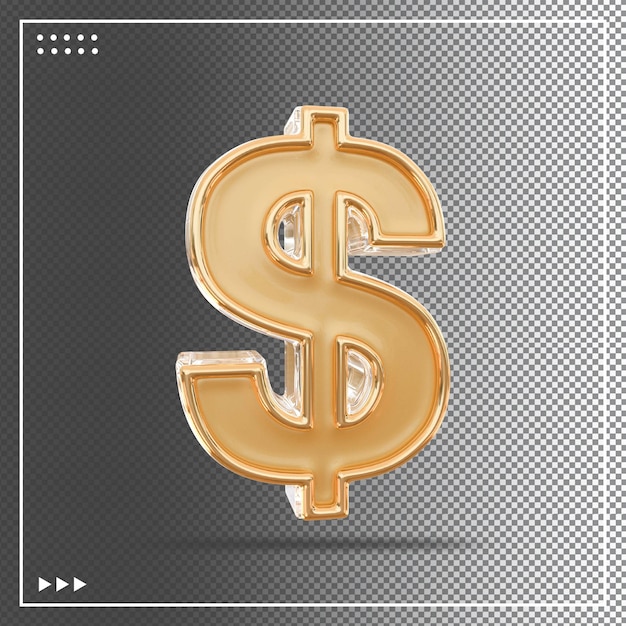 PSD goldsymbol-dollar 3d