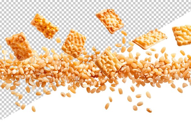 PSD grains et grains sur un fond transparent