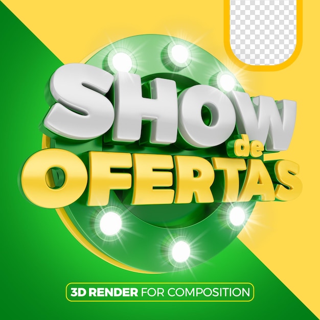 Green 3d offre un spectacle pour la composition de gauche au Brésil