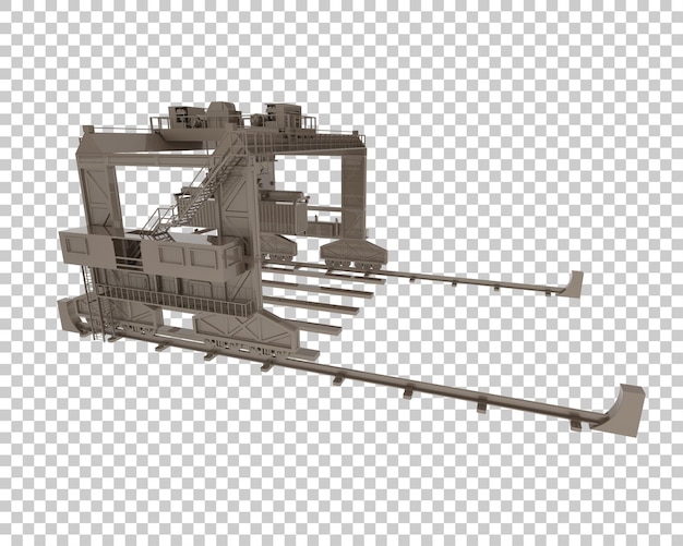 PSD une grue isolée sur un fond transparent illustration de rendu 3d