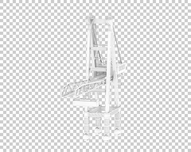 PSD une grue isolée sur un fond transparent illustration de rendu 3d