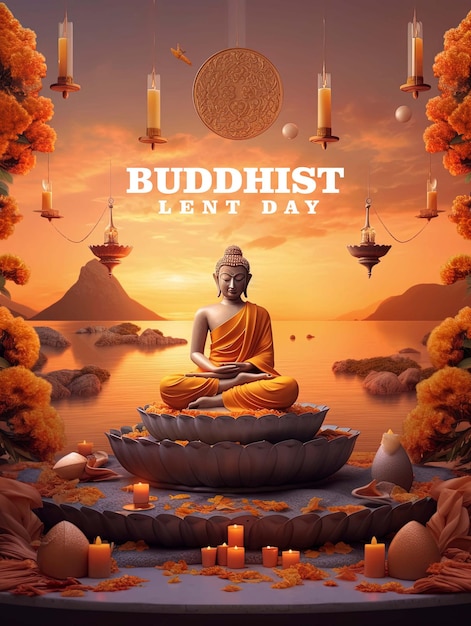 Grußplakat zum buddhistischen Fastentag