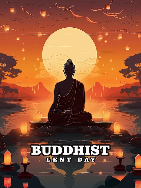 Grußplakat zum buddhistischen Fastentag